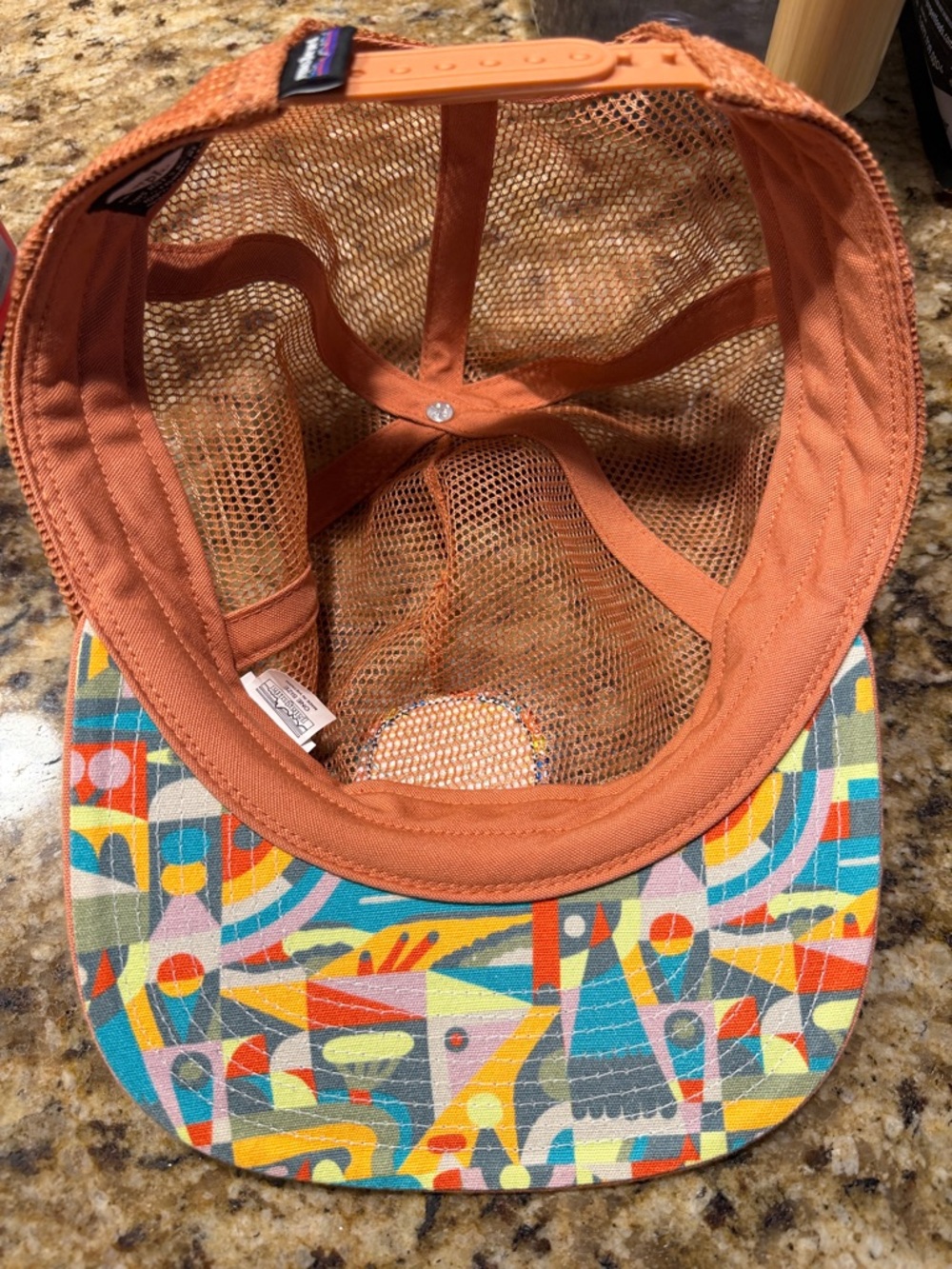 Patagonia Rust Orange Mesh Trucker Hat with "Lose Your Self" Patch
NWOT - Picture 3 of 4